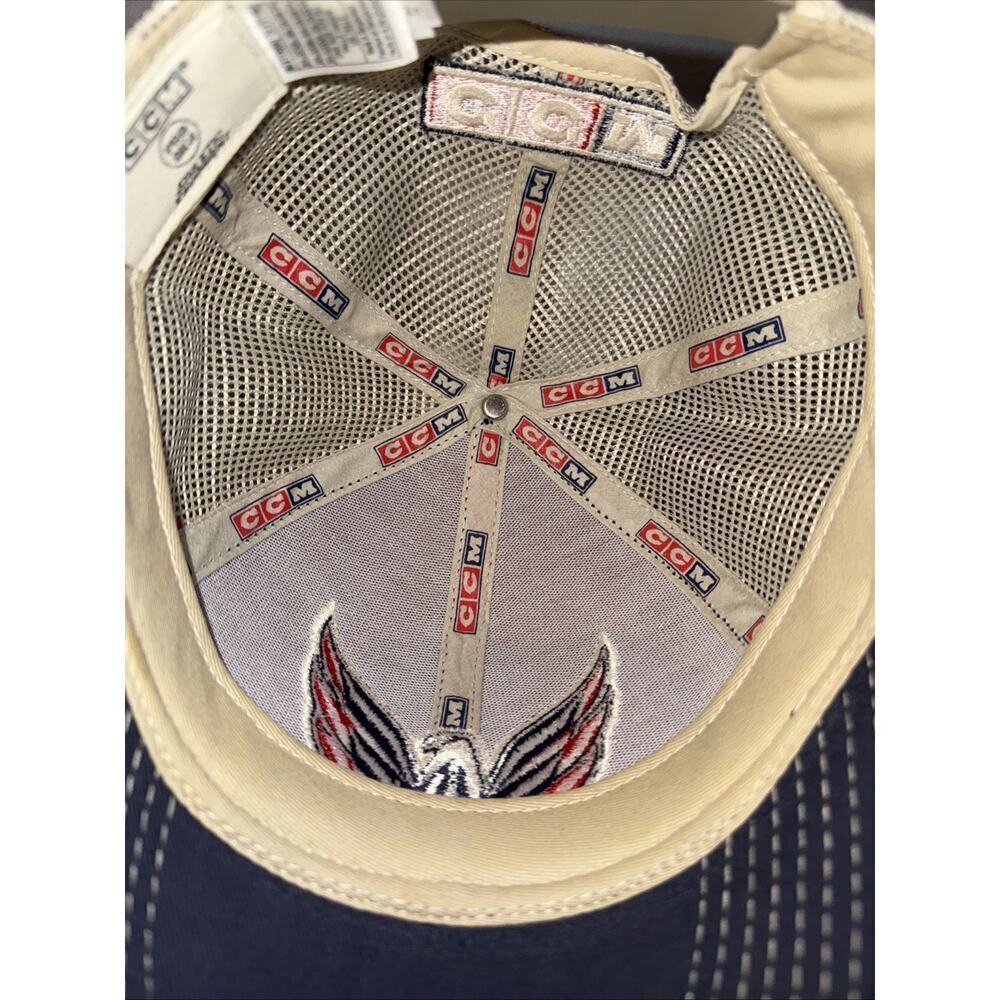 Washington Capitals CCM Red White Eagle Mesh Back Hat Cap Adjustable Snapback - Picture 6 of 6